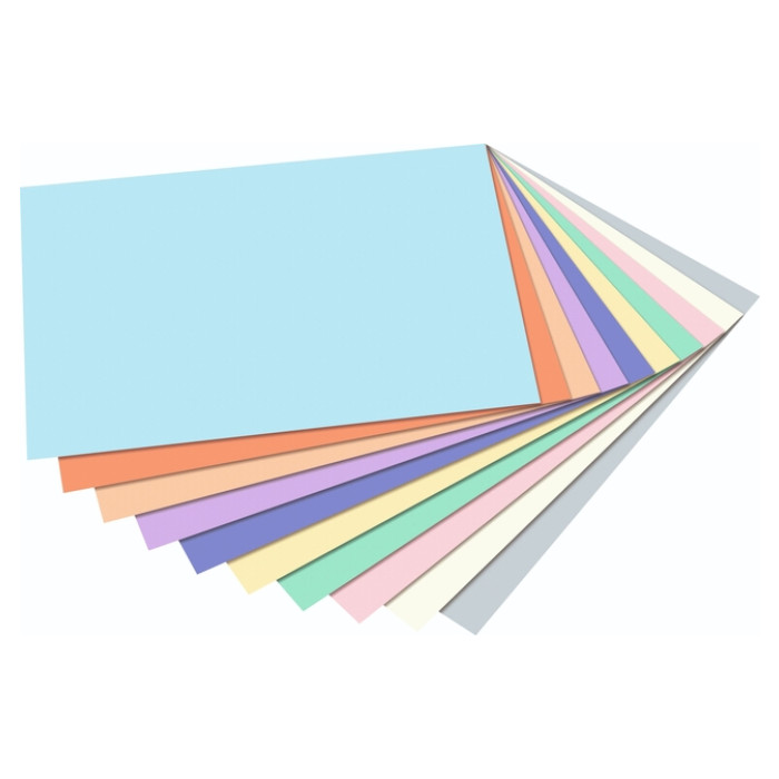 Knutselpapier Folia A4 100vel 10 pastelkleuren