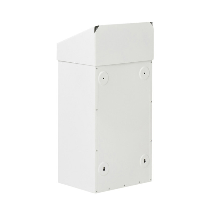 Afvalbak Vepa Bins met pushdeksel 50 liter metaal wit