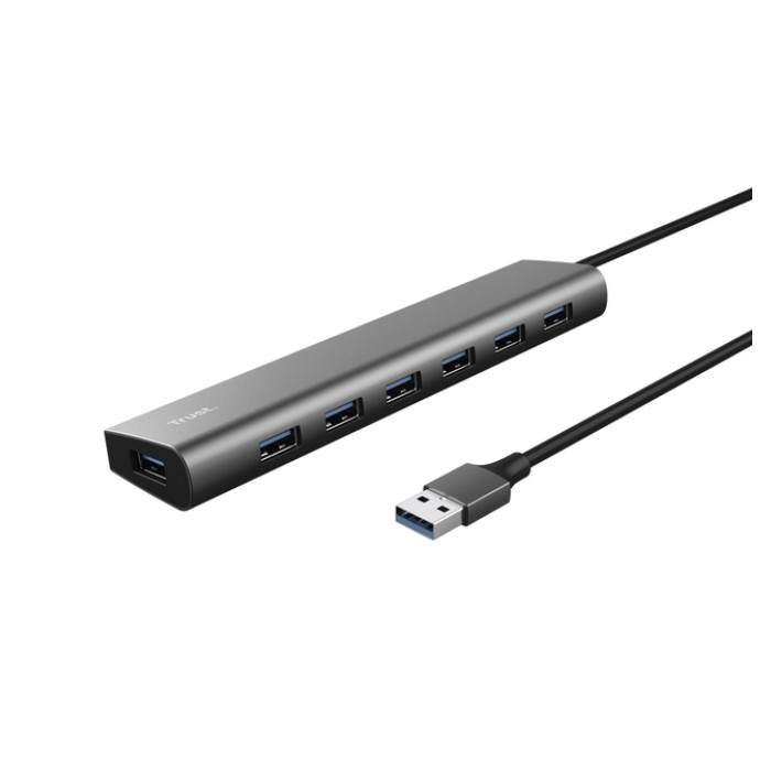 Hub Trust HALYX 7-port USB-A 3.2 zilver