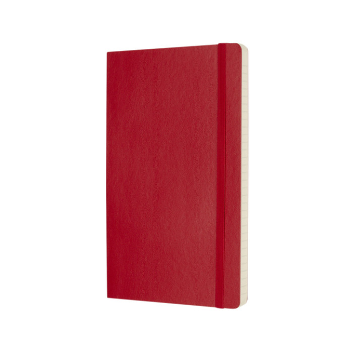 Notitieboek Moleskine large 130x210mm lijn soft cover scarlet red