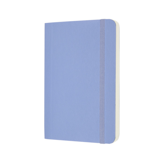 Notitieboek Moleskine pocket 90x140mm blanco soft cover hydrangea blue