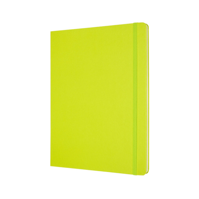 Notitieboek Moleskine XL 190x250mm blanco hard cover lemon green