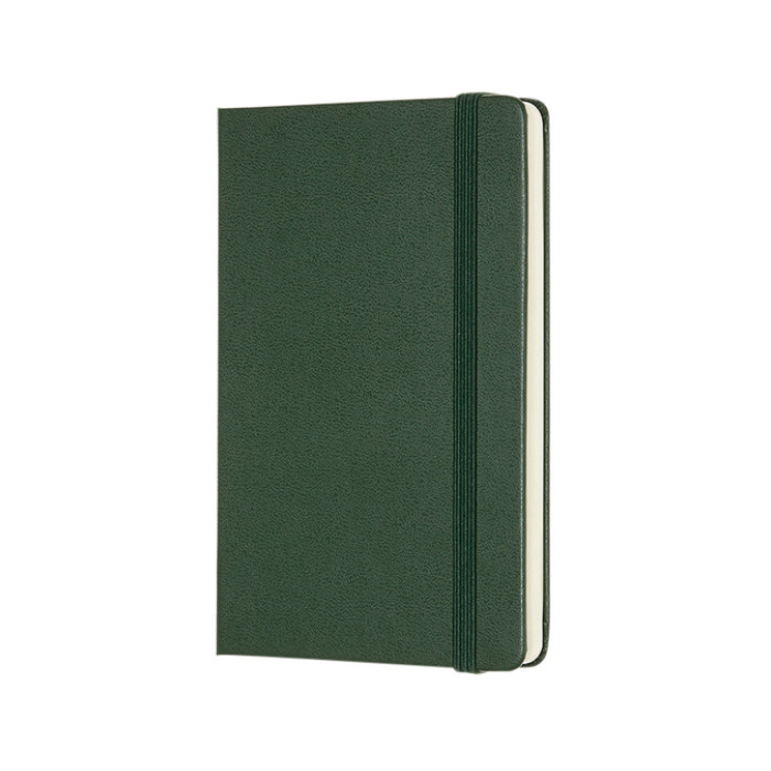 Notitieboek Moleskine pocket 90x140mm blanco hard cover myrtle green