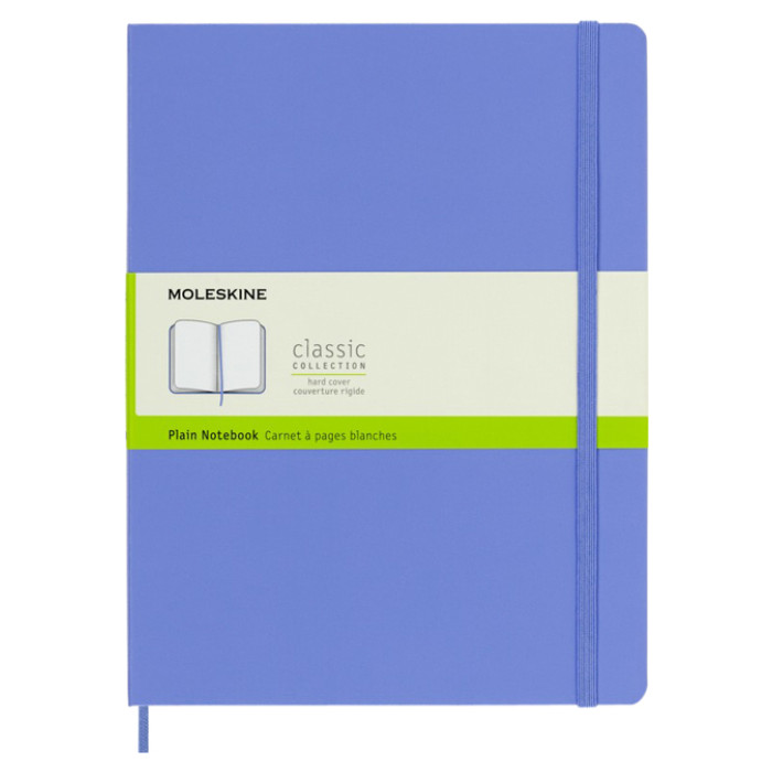 Notitieboek Moleskine XL 190x250mm blanco hard cover hydrangea blue