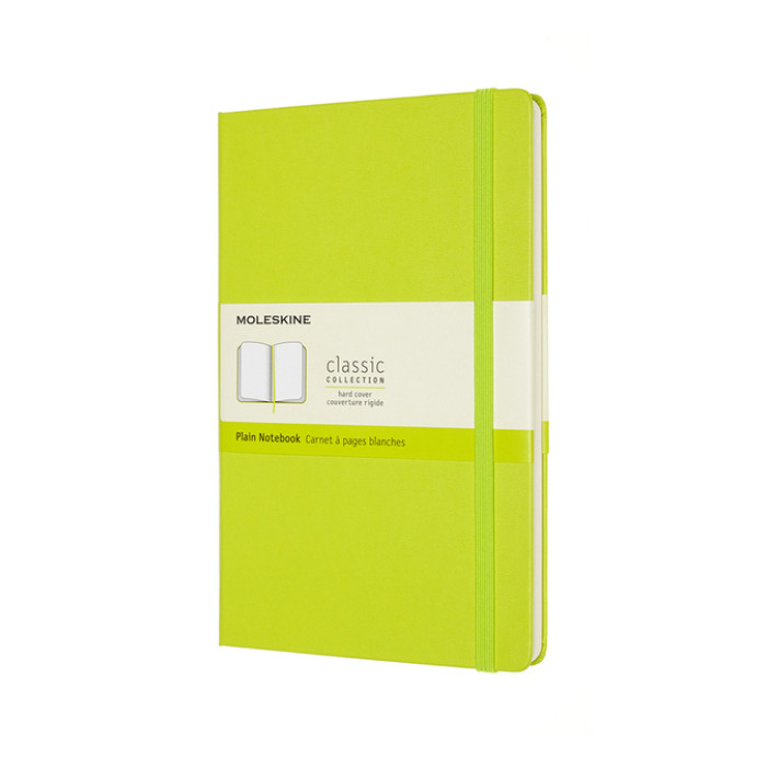 Notitieboek Moleskine large 130x210mm blanco hard cover lemon green