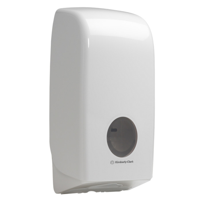 Toiletpapierdispenser Kimberly Clark Aquarius gevouwen wit 6946