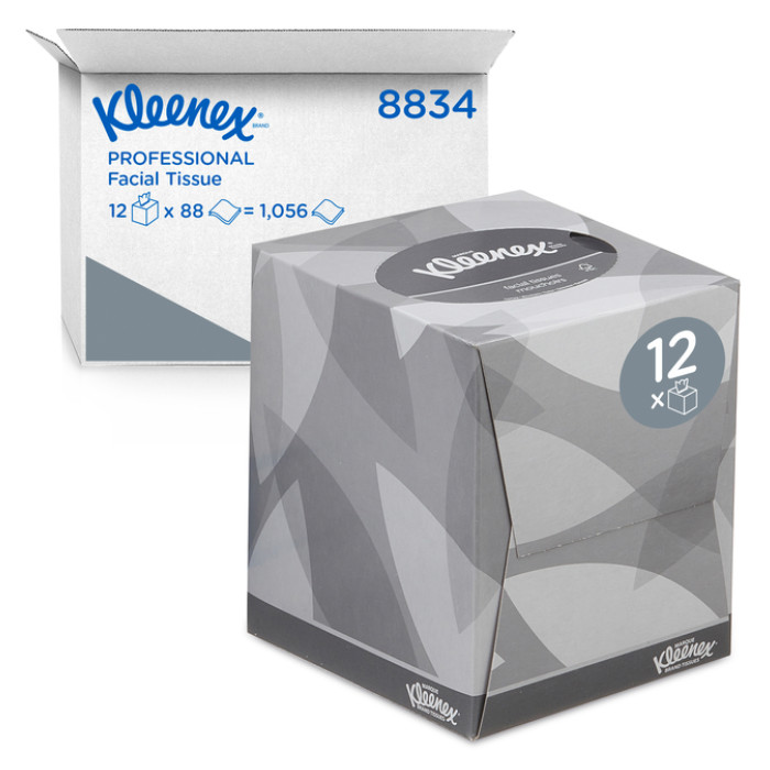 Facial tissues Kleenex kubus 2-laags 88 vel wit 8834