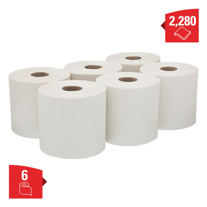 Poetspapier WypAll L20 GeneralClean 2-laags 380 vel wit 7303