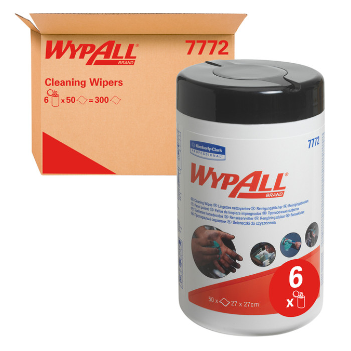 Reinigingsdoek WypAll PowerClean bus 1-laags 6x50 vel groen 7772