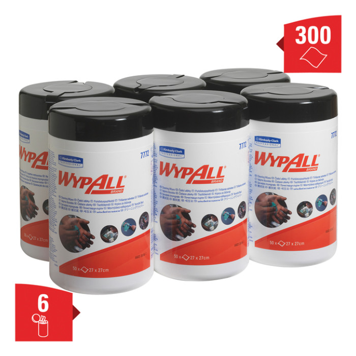 Reinigingsdoek WypAll PowerClean bus 1-laags 6x50 vel groen 7772