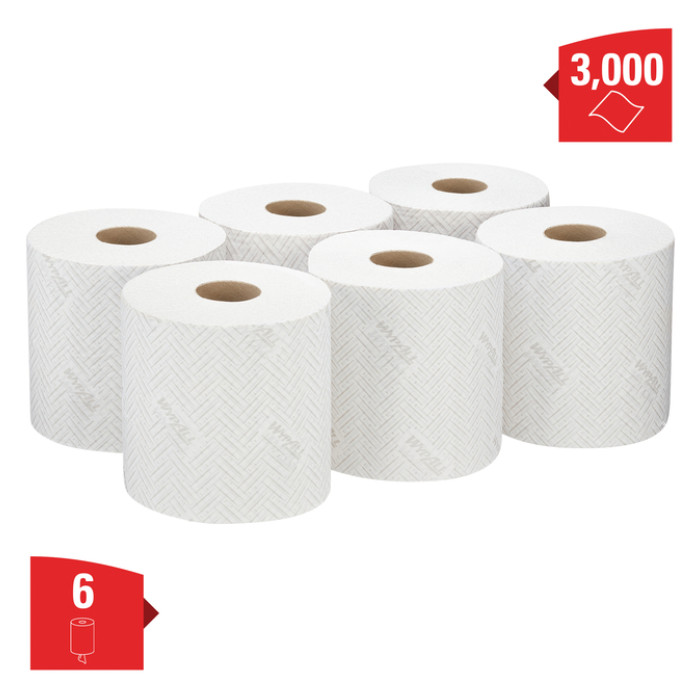 Poetspapier WypAll L10 GeneralClean 1-laags 500 vel wit 7406