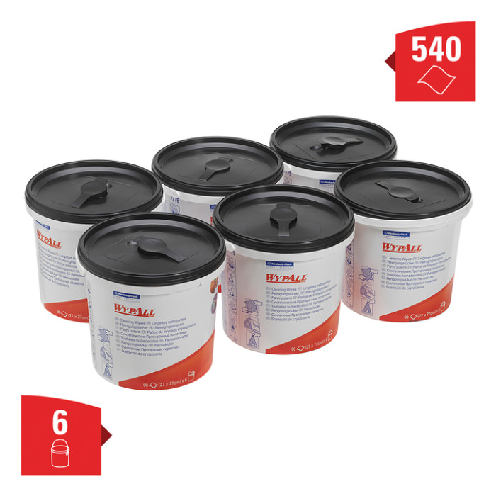 Reinigingsdoek WypAll PowerClean emmer 1-laags 6x90 vel groen 7775