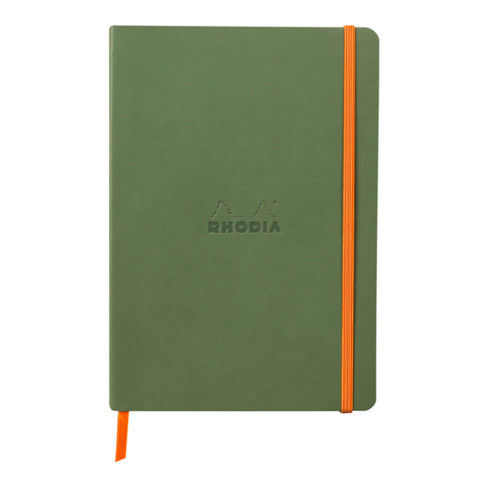 Notitieboek Rhodia A5 lijn 80 vel 90gr saliegroen