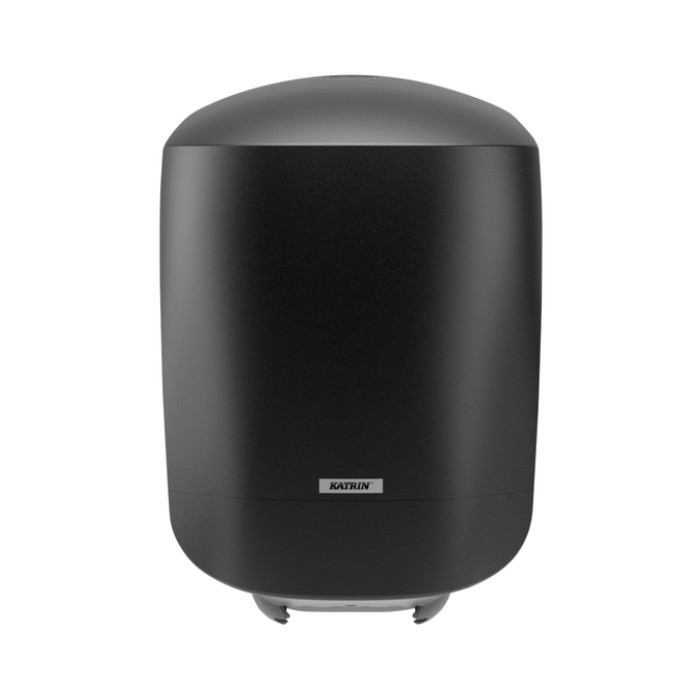 Poetspapierdispenser Katrin medium zwart 82254