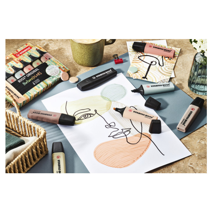Markeerstift STABILO Boss 70/8 nature colors etui à 8 stuks