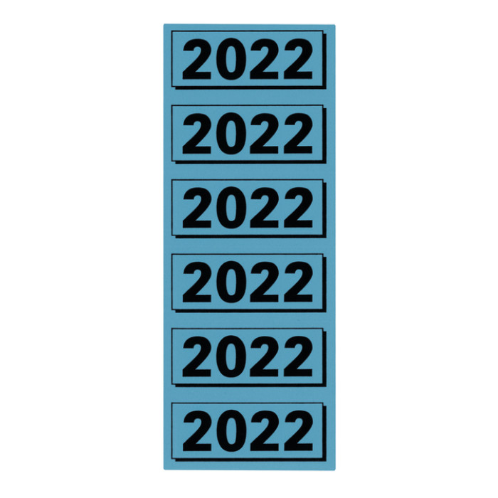 Rugetiket Elba 2022 57x25mm blauw