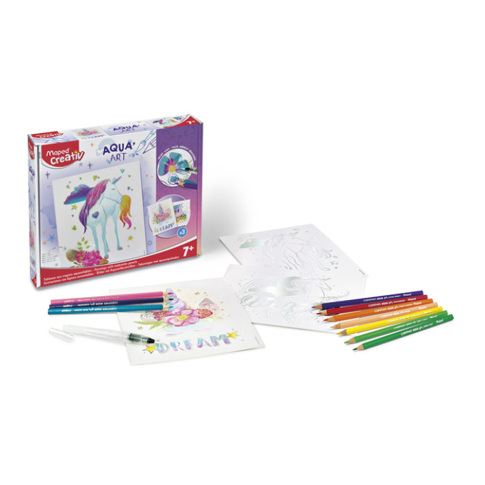 Hobbyset Maped Creativ Aqua'Art eenhoorn 14-delig assorti