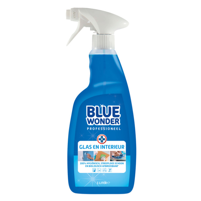 Glasreiniger Blue Wonder Prof glas en interieur spray 1liter