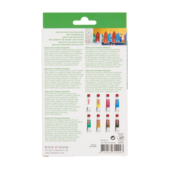 Gouache Talens Art Creation set à 8 kleuren