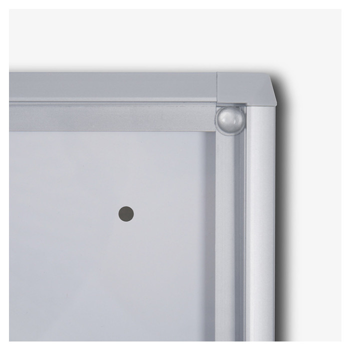 Vitrinebord Quantore voor binnen 9x A4 zilver
