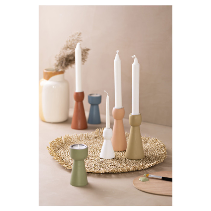 Kandelaar Creativ Company hout conisch 14.5cm