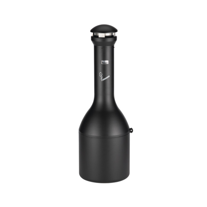 Asbak Rubbermaid Infinity Genie staand zwart
