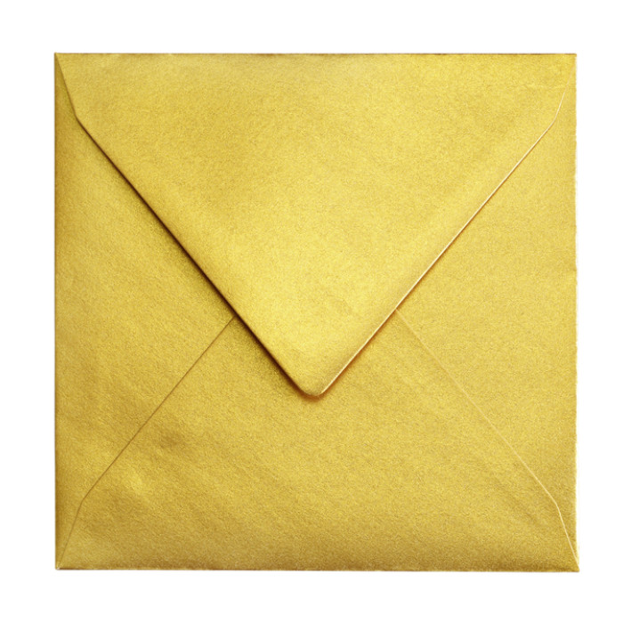 Envelop Papicolor 140x140mm metallic goud pak à 6 stuks