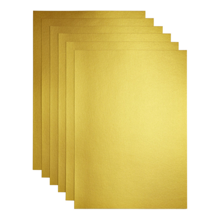 Kopieerpapier Papicolor A4 120gr 6 vel metallic goud