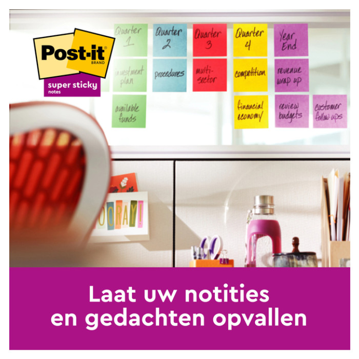 Memoblok 3M Post-it 655 76mmx127mm Super Sticky Oasis 5 stuks