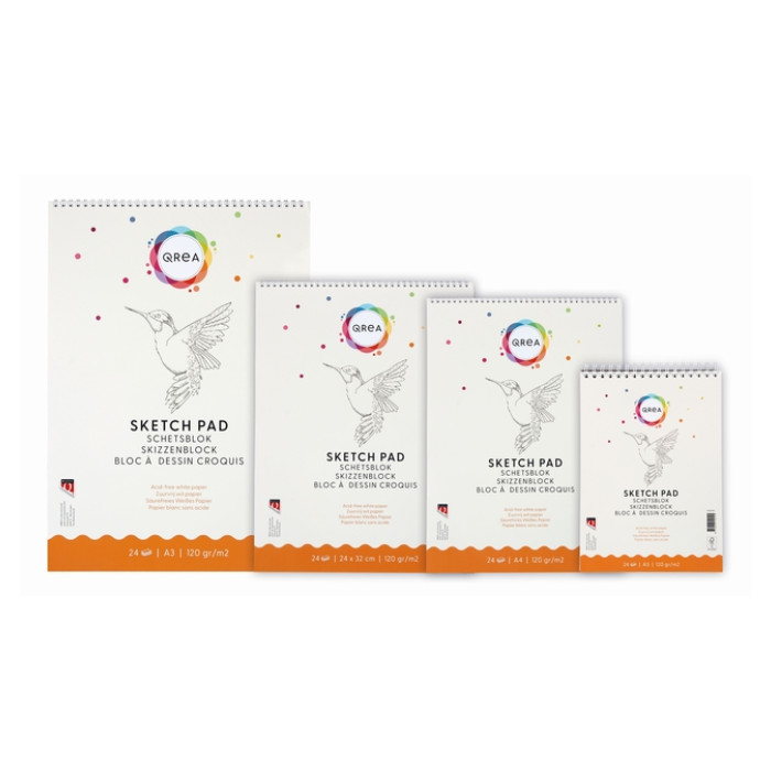Schetsblok Qrea A5 24 vel 120gr spiraal