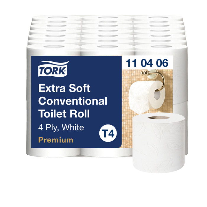 Toiletpapier Tork T4 Premium 4-laags 150 vel wit 110406