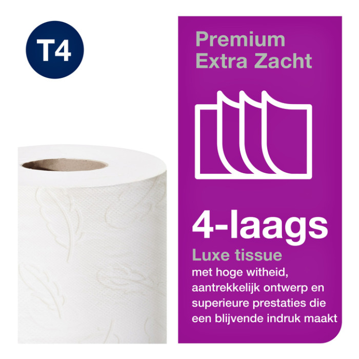 Toiletpapier Tork T4 Premium 4-laags 150 vel wit 110406