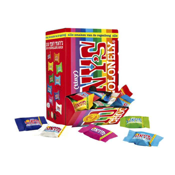 Chocolade Tony's Chocolonely tiny mix doos 100 st