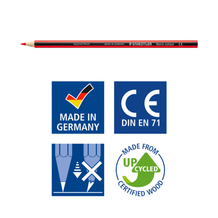 Kleurpotloden Staedtler Noris 12kl-3 slijpers gratis classpack 144st