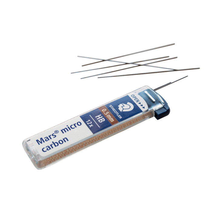 Potloodstift Staedtler Mars Carbon Micro 0.5mm HB 12 stuks