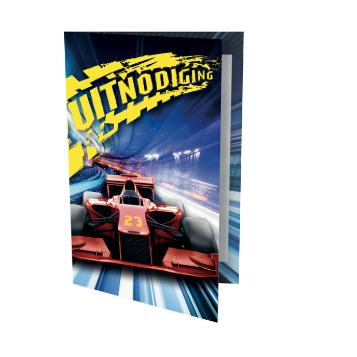 Uitnodigingen Race auto