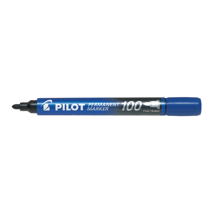 Viltstift PILOT 100 rond fijn blauw doos à 15+5 gratis