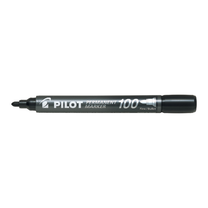 Viltstift PILOT 100 rond fijn zwart doos à 15+5 gratis