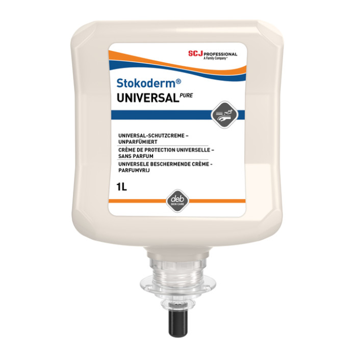 Handcrème SCJ Stokoderm Universal Pure parfumvrij 1liter