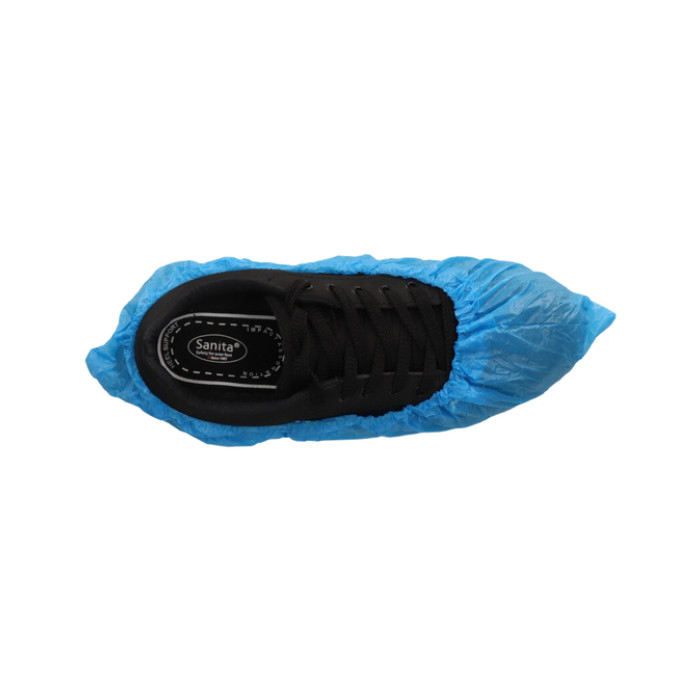 Schoenovertrek CMT 70mu geruwd maat 36-46 CPE blauw 50 stuks