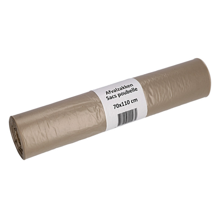 Afvalzak Cleaninq 70x110cm LDPE recycled T50 120L transparant