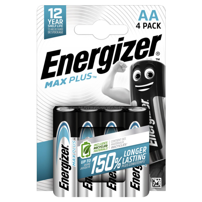Batterij Energizer Max Plus 4x AA alkaline