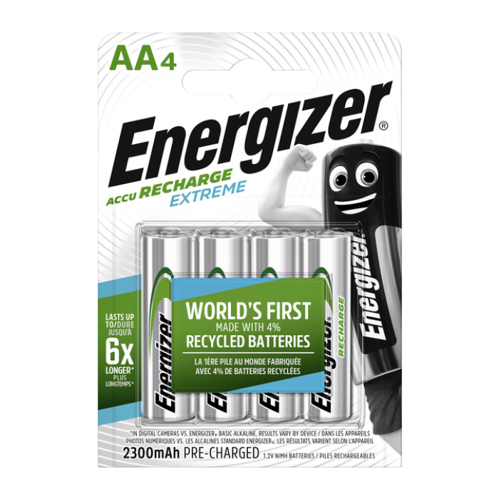 Batterij oplaadbaar Energizer 4x AA 2300mAh