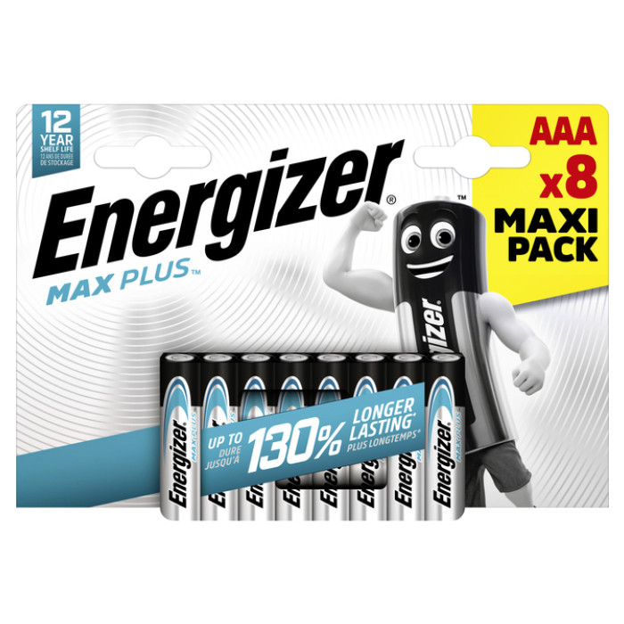 Batterij Energizer Max Plus 8x AAA alkaline