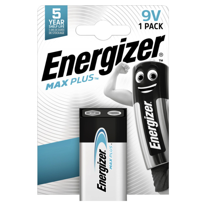 Batterij Energizer Max Plus 1x 9v alkaline