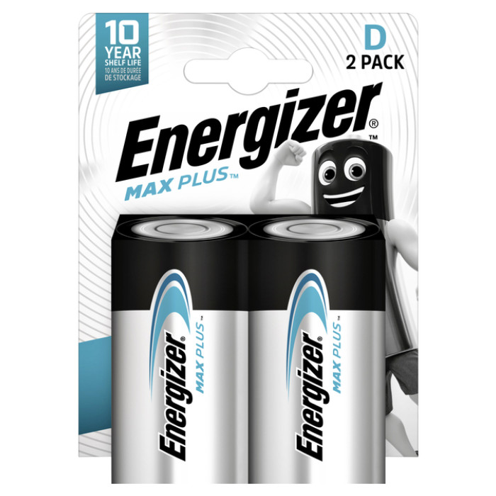 Batterij Energizer Max Plus 2x D alkaline