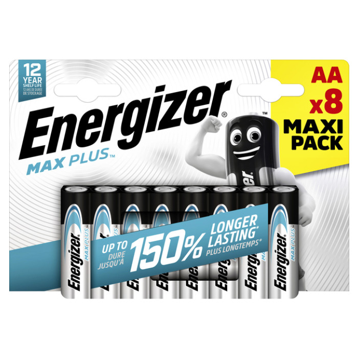 Batterij Energizer Max Plus 8x AA alkaline