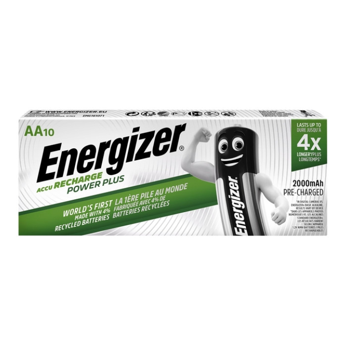 Batterij oplaadbaar Energizer 10x AA 2000mAh