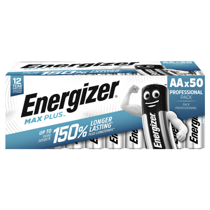 Batterij Energizer Max Plus 50x AA alkaline