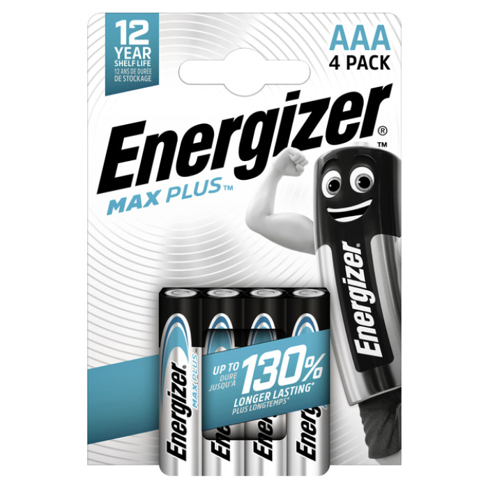 Batterij Energizer Max Plus 4x AAA alkaline